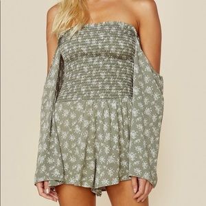 Planet blue “smocking romper”